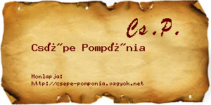Csépe Pompónia névjegykártya